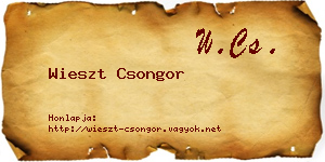 Wieszt Csongor névjegykártya